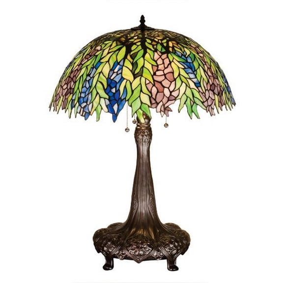 Meyda Tiffany 10390 Tiffany 10.5" Tall Lamp Shade - Plum / Blue / Green