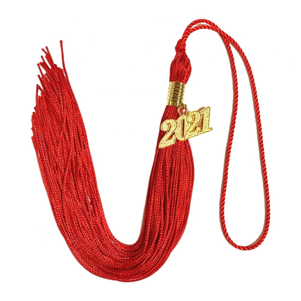 Coloful 2021 Graduation Cap Tassels 40cm Length Graduation Hat