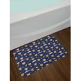 thumbnail image 2 of Nursery Bath Mat, Cute Owls in an Starry Night and Moon Happy Sleepy and Alert Animals, Non-Slip Plush Mat Bathroom Kitchen Laundry Room Decor, 29.5 X 17.5 Inches, Night Blue Brown Yellow, Ambesonne, 2 of 2
