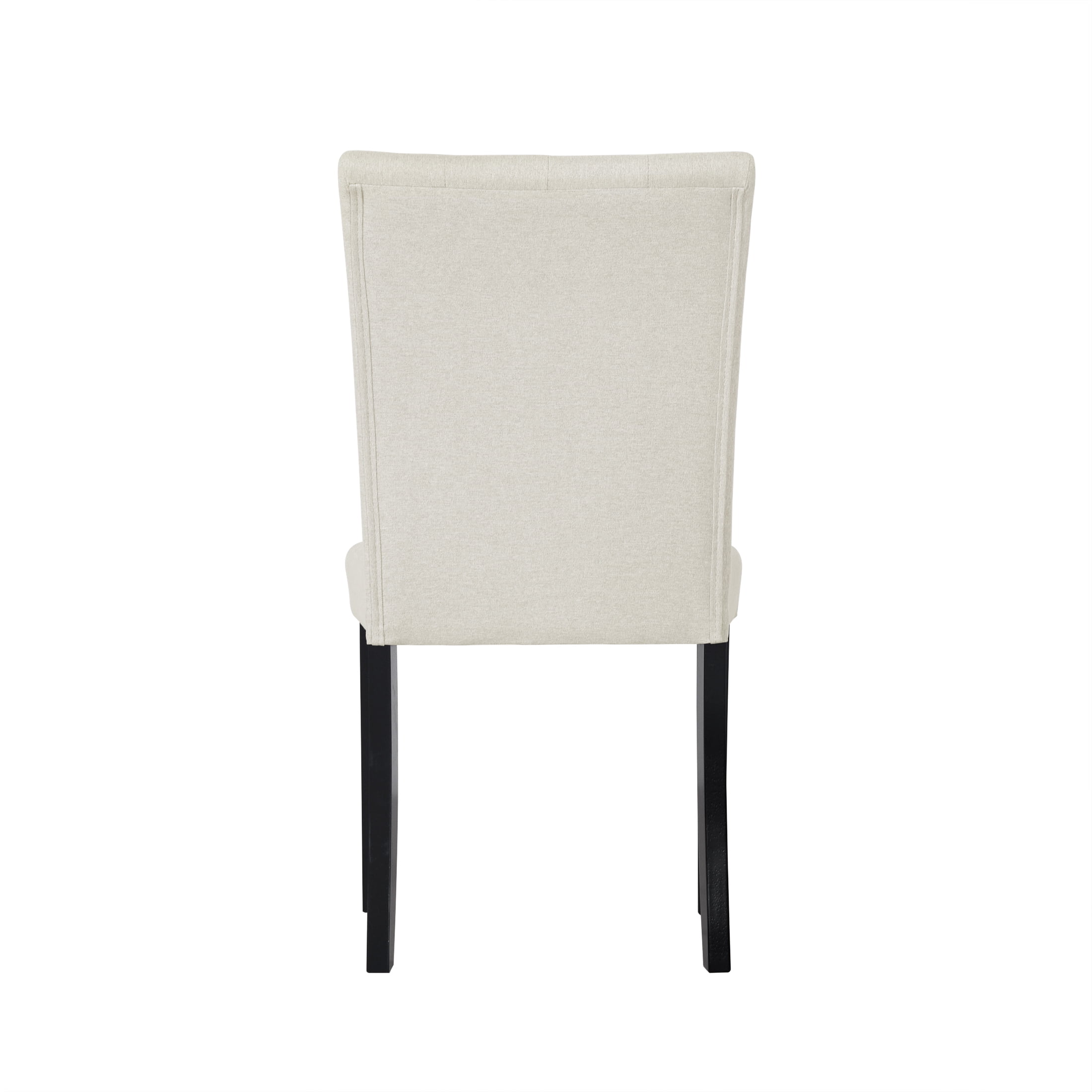 Castle Place Modern Wooden Upholstered Linen Dining Chairs, Beige, Set of 2