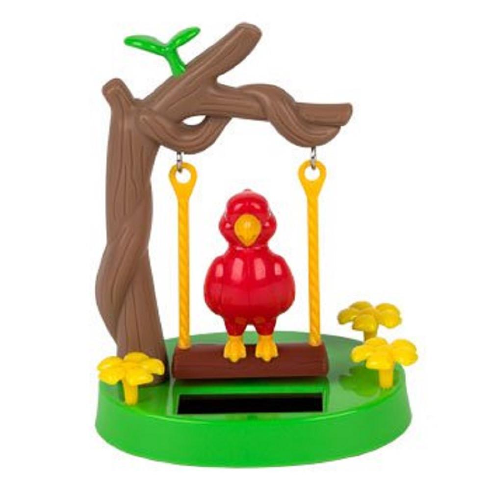 Solar Powered Swinging Parrot Bird Swings in Sunlight
