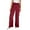 Red, variant on Fgnfyis High Waist Elastic Wide Leg Solid Color Womens Pants Comfortable Stretchy Everyday Wear Loose Fit Casual Long Pants Army Green S