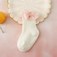 thumbnail image 3 of Biekopu Toddler Girls Ankle Socks Breathable Knit Ribbed Bow Princess Socks for Party, Wedding, Travel, 3 of 3