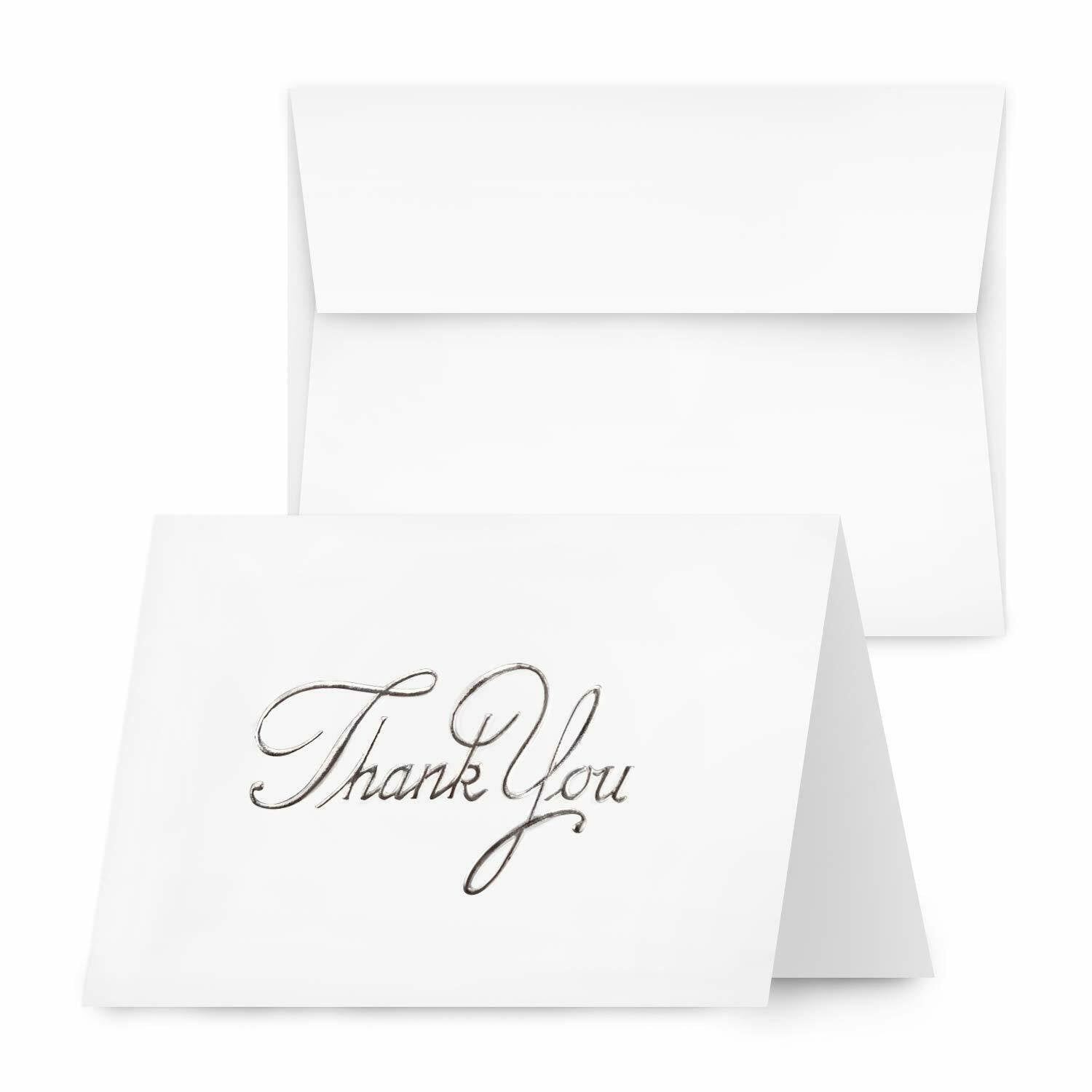 All Occasion Invitations & Thank You Cards Matched Set with Envelopes 50 of Each Elegant Blue Stripe Fill-in-Style Invites & Folded Thank You Notes Graduation Birthday Wedding Shower Great Value 