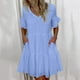 thumbnail image 4 of ICHUANYI Liquidación Vestido de verano bohemio estampado de manga corta con cuello en V para mujer ICHUANYI WER2023082200570, 4 of 8