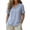 Sky Blue, variant on DYTTDG Women's Plus Size Striped Blouse | V-Neck Short Sleeve Henley Button Casual Summer Top, Loose Fit Vacation Shirt