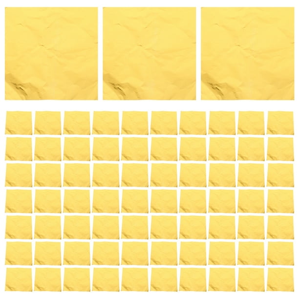 FELTECHELECTR 100 unidades de papel de aluminio para envolver alimentos, dulces, chocolate, té, etc., para el hogar y la tienda.