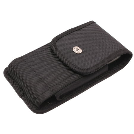 Case Belt Clip For ZMax 11 - Rugged Holster Canvas Cover Pouch Carry Protective Black for Consumer Cellular ZMax 11