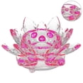 thumbnail image 2 of Crystal Glass Lotus Flower Candle Holder Candlestick Home Decor Craft Tea Light, 2 of 11