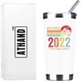 thumbnail image 6 of Retired 2022 20 oz Insulated Tumblers with Lid & Straw | Double Wall Stainless Steel Vacuum Wine Tumbler Travel Coffee Mugs | Best Birthday Gifts For Women (White), 6 of 6