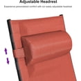 thumbnail image 4 of PURPLE LEAF Patio Chaise Lounge Chair Set with 2 Side Table Outdoor Pool Adjustable Recliner Chairs for Outdoor Beach Poolside Sunbathing Tanning Lounger，Coral Red, 4 of 8