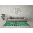 thumbnail image 3 of Ahgly Company Indoor Rectangle Abstract Turquoise Blue Modern Area Rugs, 2' x 3', 3 of 4