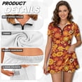 thumbnail image 5 of Uorisanigo Hippie Flowers Matching Couple Outfits Golf Shirts for Men Short Sleeve Dry Fit Casual Tennis Shirts and Womens Golf Dress with Shorts Short Sleeve Workout Tennis Dress, 5 of 8