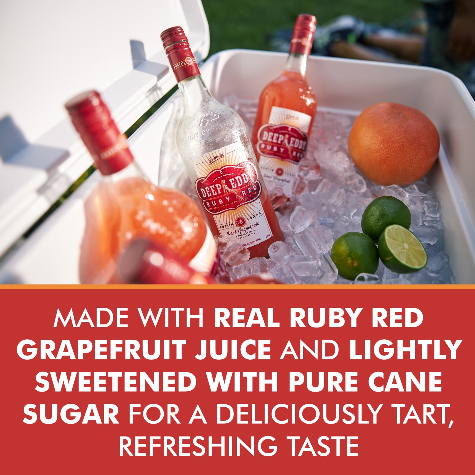 Deep Eddy Ruby Red Grapefruit Flavored Vodka, 750 ml Bottle, 35