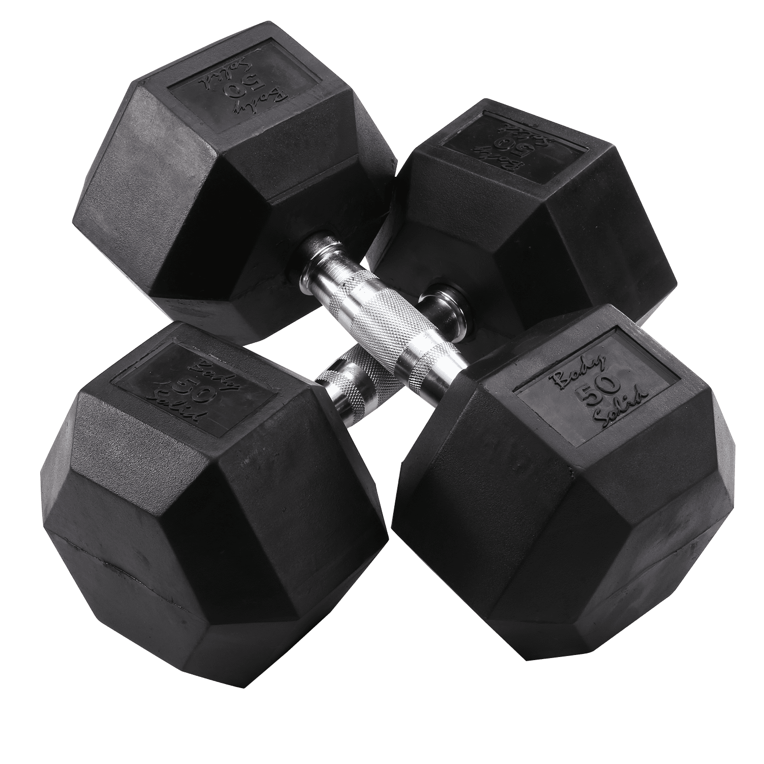 Body Solid SDRS550 Rubber Hex Dumbbell Set - 5-50lbs