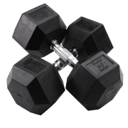 Body Solid SDRS550 Rubber Hex Dumbbell Set - 5-50lbs