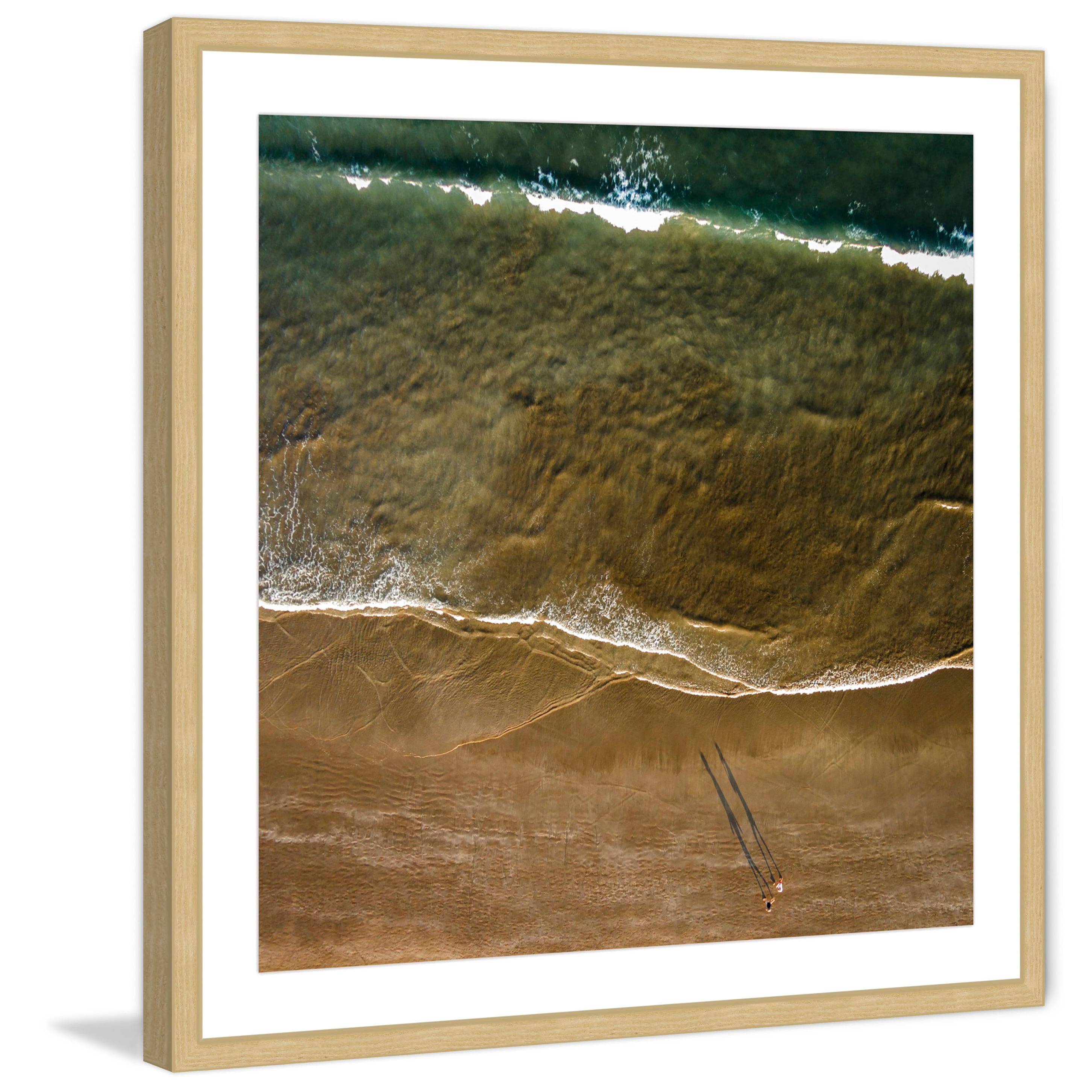 Marmont Hill "Walking the Shore" by Karolis Janulis Framed Painting Art Print