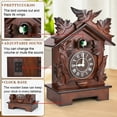 thumbnail image 5 of Kendal Large Tabletop Handcrafted Wood Cuckoo Clock House Home Decor with Singing Bird & Black Forest Bird Decoration MX23-2, 5 of 9