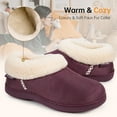 thumbnail image 4 of EverFoams Women's Micro Suede Cozy Memory Foam Winter Slippers with Fuzzy Faux Fur Collar and Indoor Outdoor Rubber Sole, 4 of 6