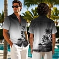thumbnail image 7 of Psesaysky Couples Outfits Matching Sets Black Palm Tree Print Button Up Shirts and Sleeveless Dress with Pockets Men and Women Matching Party Outfits Plus Size Beach Vacation Essential, 7 of 7