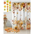thumbnail image 3 of Orange Fall Shower Curtain Set ，Waterproof Fabric Shower Curtains Thanksgiving Pumpkins Sunflower Maple Leaf Shower Curtains for Bathroom,Bathroom Decor 36"x72", 3 of 7