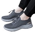 thumbnail image 3 of NOKIO Men's Running Sneakers Lightweight Tennis Athlet𝗂c Shoes Comfortable Knit Sport Shoes Breathable 𝖫a𝖼e Up Walking Shoes Soft Cushioning Trainers Shoes for Back to College, Summer and Autumn, 3 of 8