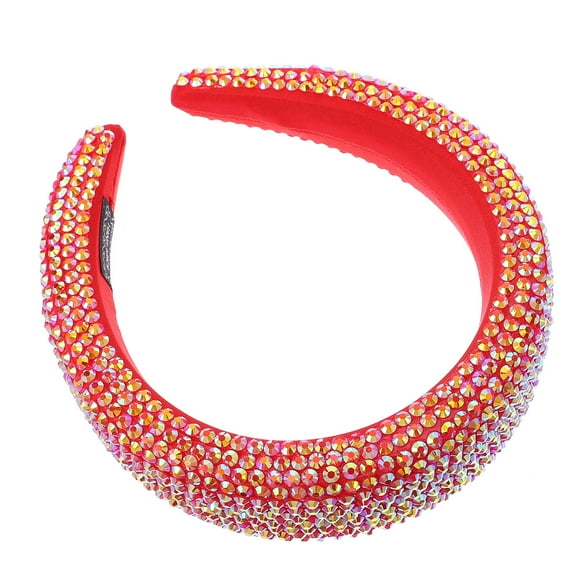 LOLIPPYY Wide Crystal Headband Hair Band Stretchable for Women 1Set