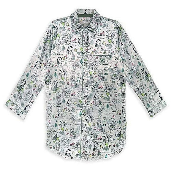 Disney Animators' Collection Women's XXL Button Front Nightshirt