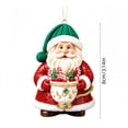 thumbnail image 4 of Cute Santa Claus Acrylic Christmas Ornaments Decorations, Xmas Hanging Tree Pendants, Seasonal Indoor Outdoor Decor for Christmas Tree Mantel Window Wall, 4 of 7