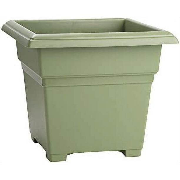26180 Countryside Square Tub Planter, Sage, 18Inch