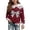 00#Wine196, variant on Byoo Tween Girls Silver Bow Snowflake Sweatshirt Crewneck Long Sleeve Holiday Casual Pullover Sweatshirt,Black