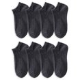 thumbnail image 1 of Men No Show Socks 8 Pairs Invisible Cotton Socks Non Slip Short Socks Comfortable and breathable, 1 of 5