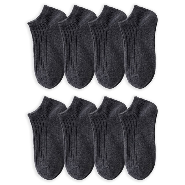 Calcetines invisibles para hombre, 8 pares de calcetines invisibles de algodón, calcetines cortos antideslizantes, cómodos y transpirables