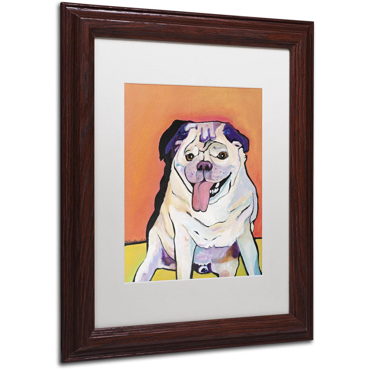 Trademark Fine Art "Conan" Canvas Art by Pat Saunders-White, White Matte, Wood Frame