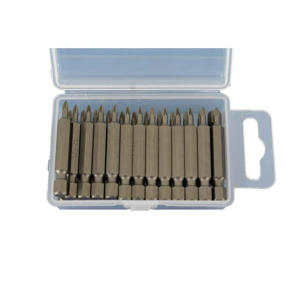 TEMO 25 pc PZ0 Pozi Drive Impact Ready 2 Inch (50 mm) Screwdriver Insert Bits