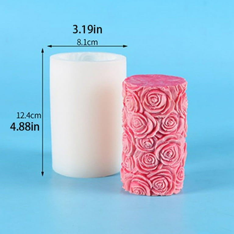 FeiraDeVaidade Candle Mold Silicone For Pouring Pillar Candle Mold With  Butterfly Flower 