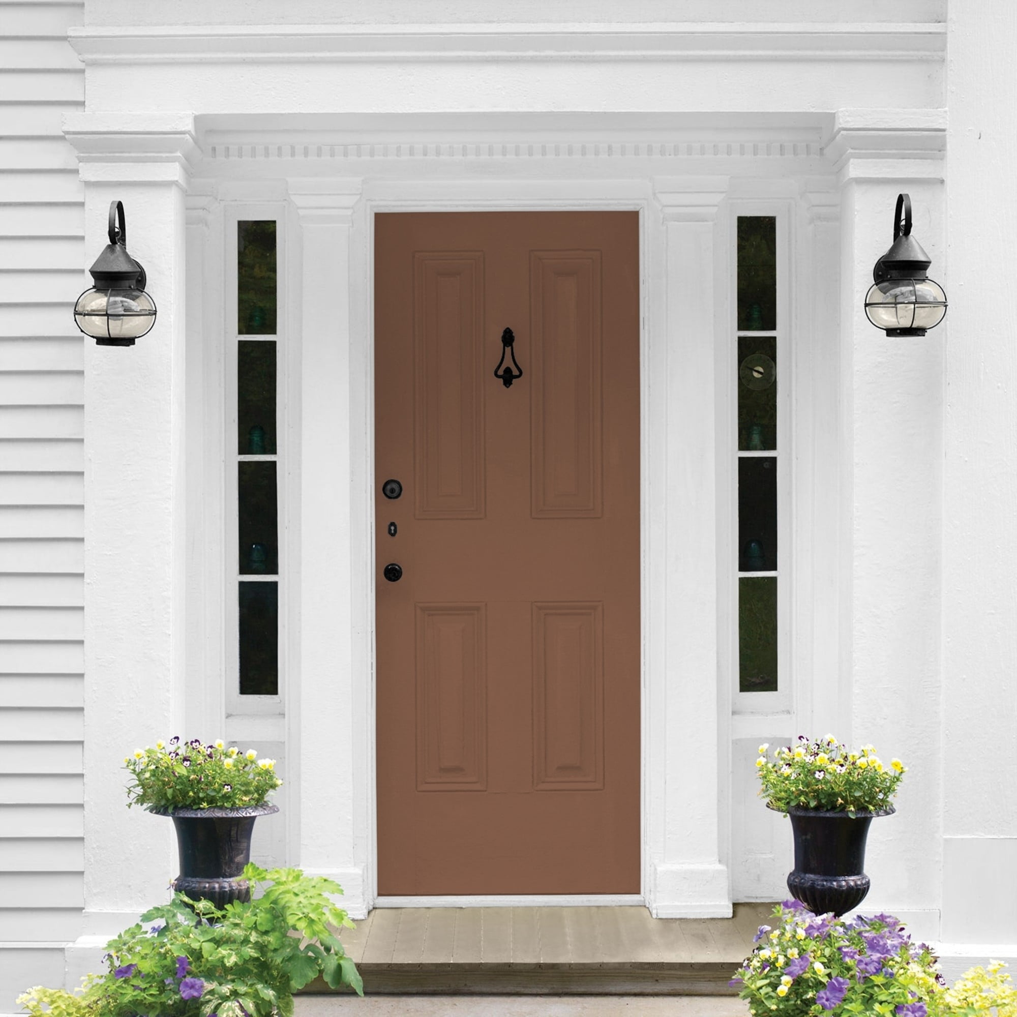 Glidden HEP Spiced Cinnamon / Beige Semi-Gloss Exterior Paint with Primer, 1 Quart