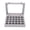 Gray, variant on 24 Grid Velvet Glass Jewelry Ring Display Organiser Box Tray Holder Earrings Storage Case (Gray)