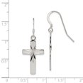 thumbnail image 2 of 925 Sterling Silver Latin Cross Drop Dangle Earrings Religious, 2 of 6