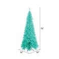 thumbnail image 2 of Vickerman 6.5' Aqua Fir Slim Artificial Christmas Tree, Aqua Dura-lit LED Lights, 2 of 3