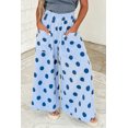 thumbnail image 6 of TinyCribz Women's Wide Leg Pants, Casual Sky Blue Polka Dot XL, 6 of 6
