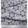 thumbnail image 3 of Soimoi Rayon Fabric Snowflake Artistic Printed Fabric 1 Yard 42 Inch Wide, 3 of 3