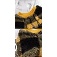 thumbnail image 2 of Yidarton Dog and cat clothes winter plaid double-sided fleece coat cute pet clothes autumn and winter sweater small and medium-sized dog clothes Brick Red, 2 of 7