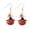Black, variant on Women Halloween Earrings White Ghost with Orange Beads Gold Fishhook Dangle Earrings