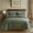 Green, variant on Levtex Home - Velvet Stitch Quilt Set - Full/Queen Quilt and Two Standard Shams - Cross Stitch Velvet - Green with White - Quilt (88x92in.) and Shams (20x26in.) - Reversible - Polyester