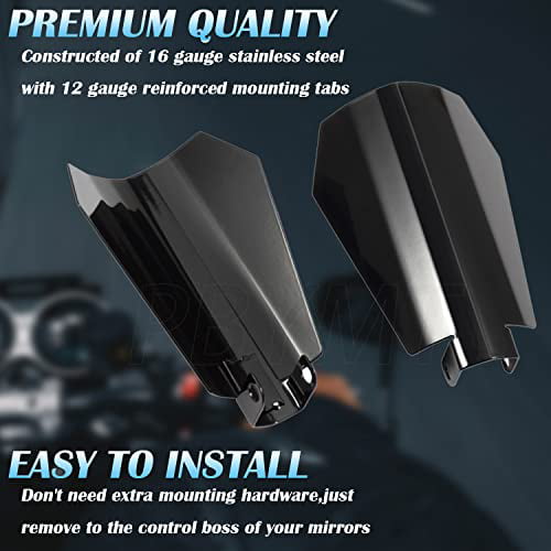 Semoic Motorcycle Gloss Black Coffin Cut Hand-Guards Customs Guard for Harley 06 and Older Baggers Electra Street Road Glide Road King and Fxrs with Upgraded Controls. Small 