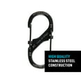 thumbnail image 4 of Nite Ize S-Biner SlideLock Stainless Steel - Secure Key Holder Carabiner with SlideLocks - Key & Keychain Organizer - Lockable Carabiner for Daily Use - Size 2, Black (5 Pack), 4 of 8