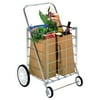 Homz 4671005 41.5" X 22.5" X 38" White 4 Wheel Wire Shopping Cart