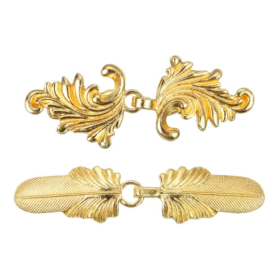 2 Pack Vintage Sweater Clips Cape Cloak Clasp Cardigan Clips for Women, Gold