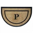 thumbnail image 1 of Nedia Home 18101P 24 x 36 Po. Tapis de Cadre en Fibre de Coco et Caoutchouc - Monogramme Demi-Rond, 1 of 1